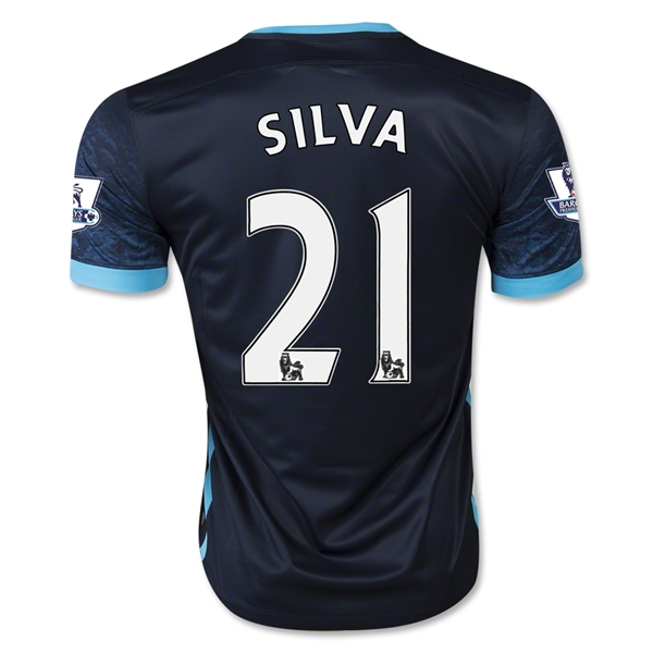 Manchester City 2015-16 SILVA #21 Away Soccer Jersey